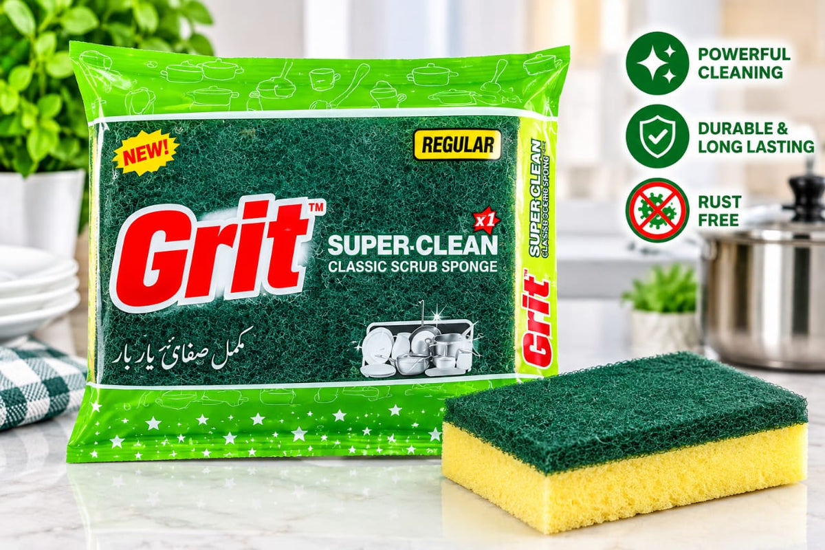 Grit Super Clean Classic Scrub Sponge Regular – Single