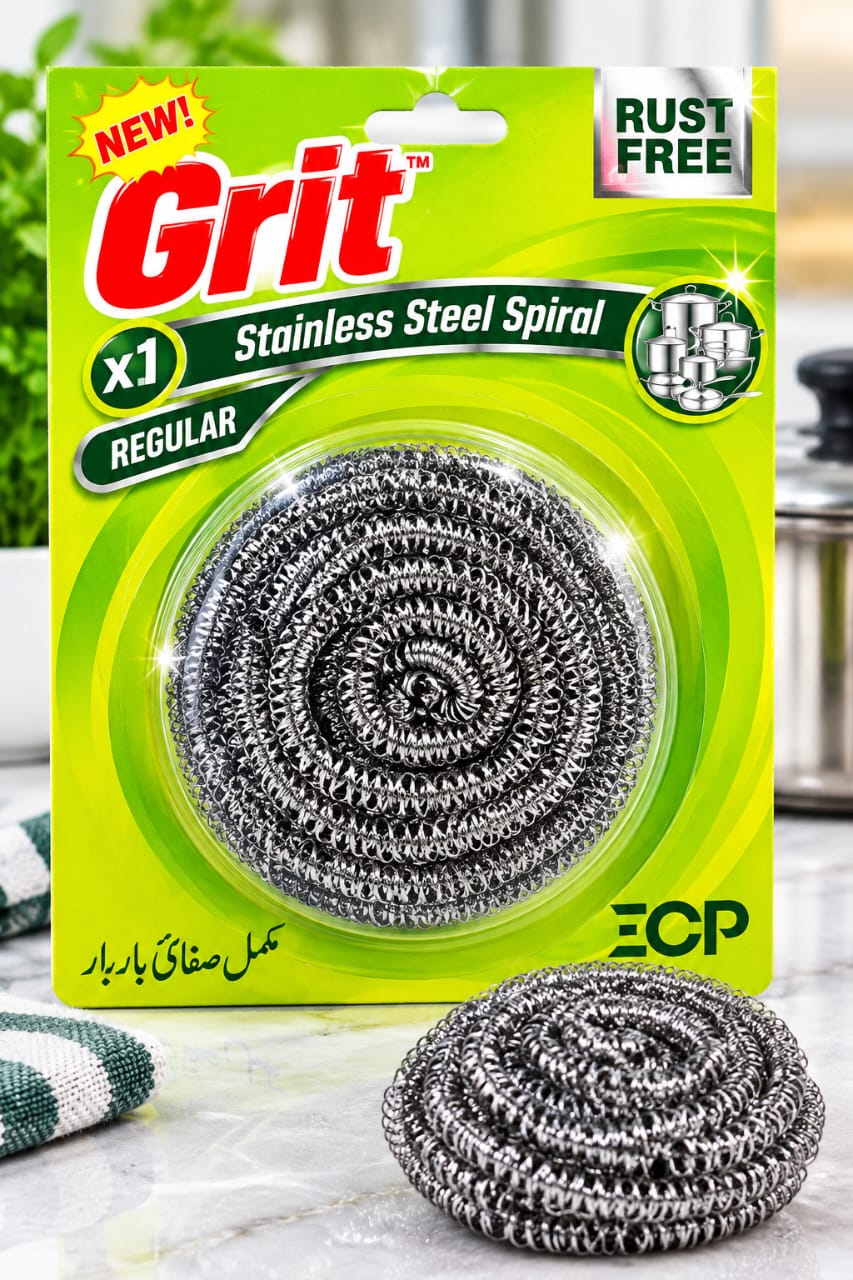 Grit Stainless Steel Spiral Regular – Single
