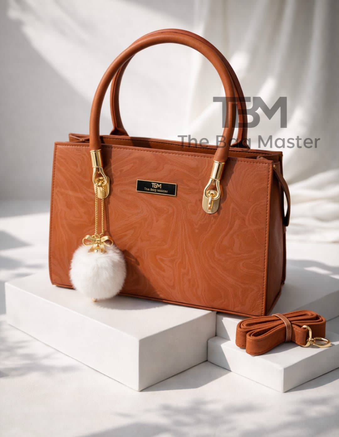 HIGH QUALITY TBM BAGS SHOULDER BAGS WITH FUR KEYCHAINS - HB006-7