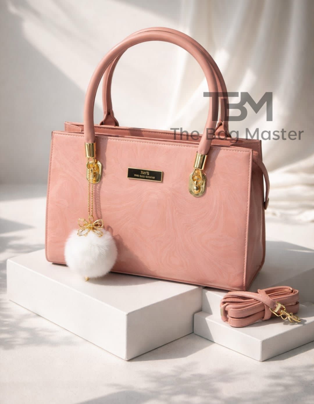 HIGH QUALITY TBM BAGS SHOULDER BAGS WITH FUR KEYCHAINS - HB006-5