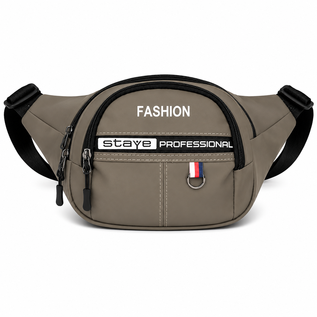 Men’S Waist Bag Stylish Nylon Fanny Pack Waterproof Crossbody Belt Bag - Brown