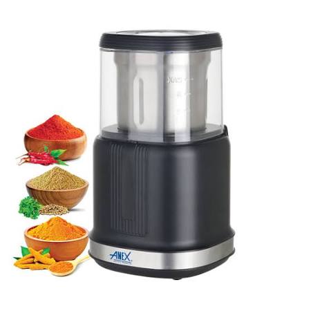 Anex Electric Dry Grinder with Stainless Steel Grinding Cup (AG-646) - Win Bachat