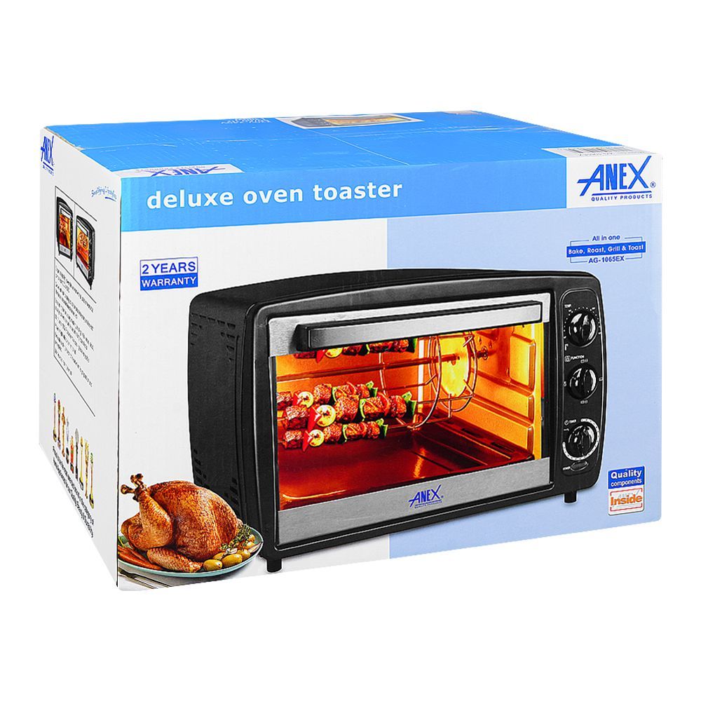 Anex Deluxe Electric Oven Toaster with Rotisserie (AG-1065Ex) - View 3 - Win Bachat