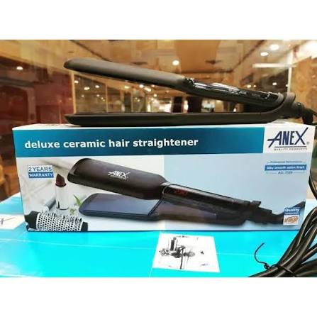 Anex Wide Plate Digital Hair Straightener - Black (AG-7039) - View 2 - Win Bachat