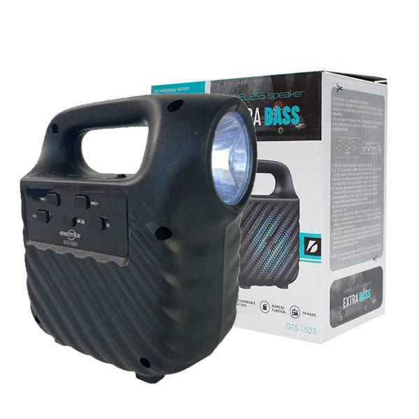 GTS-1523 Portable Wireless Speaker with Extra Bass & LED Torch - Win Bachat