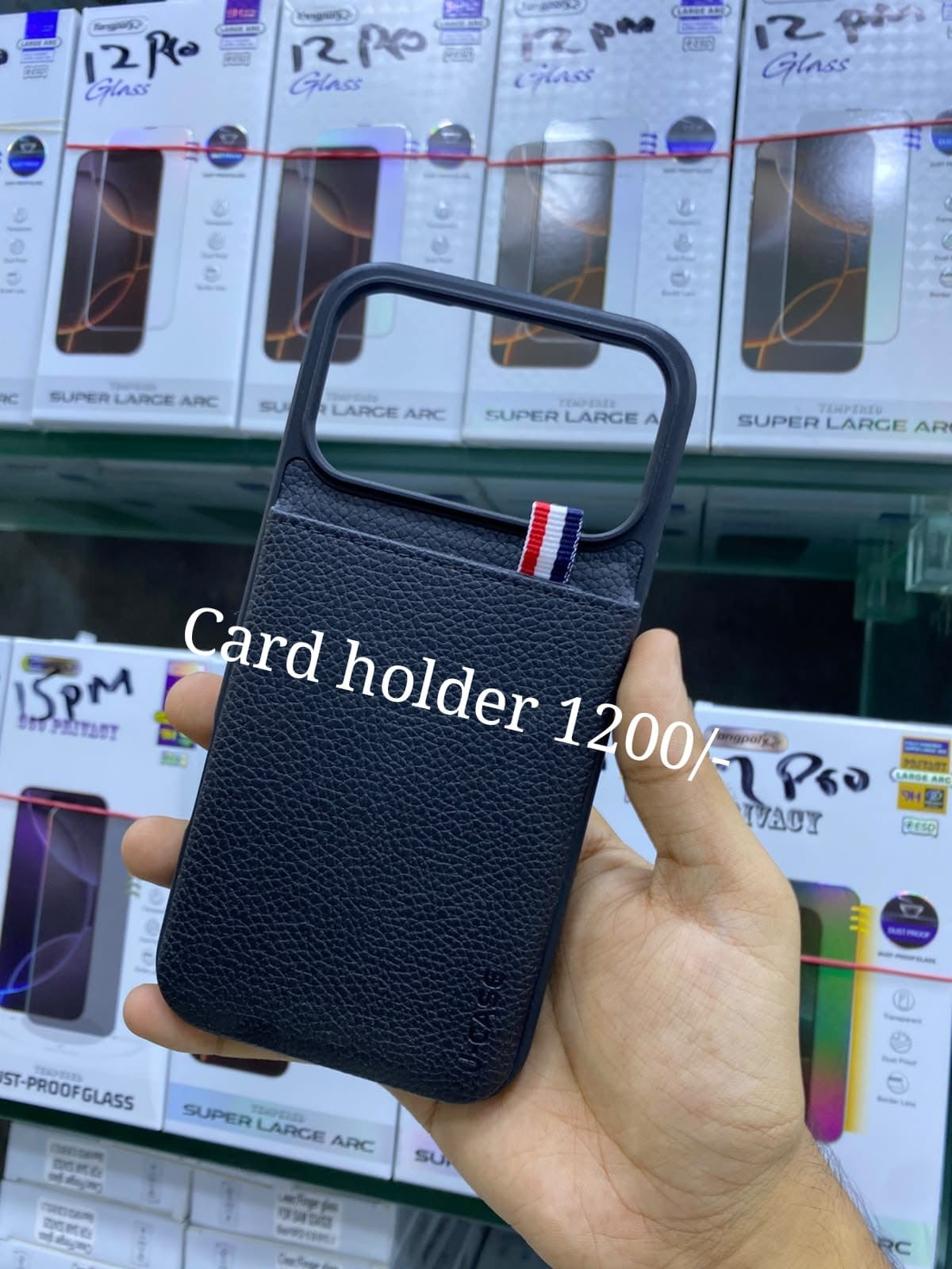 Leather Card Holder Case – Black