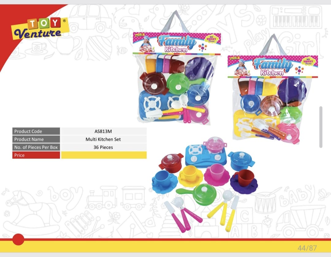 Multi Kitchen Play Set with Cookware - AS813M - Win Bachat