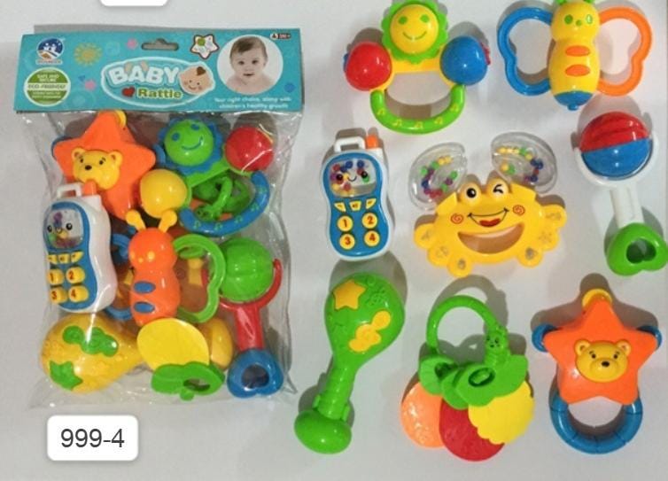 Multi-Piece Baby Rattle & Teether Set - 999-4 - Win Bachat