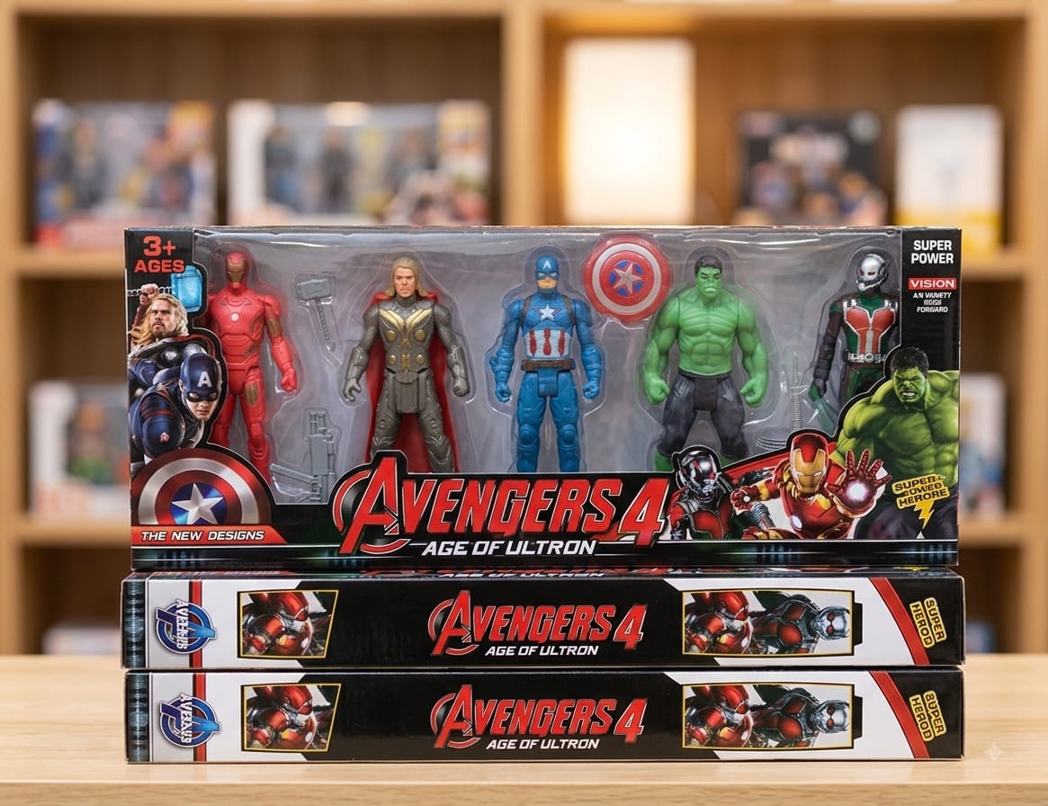 5-Piece Avengers-Style Superhero Action Figure Set - Win Bachat