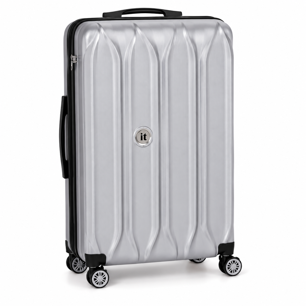 Travel Suitcase Hard Case Shockproof, Lightweight & 360 Spinner Wheels - Silver