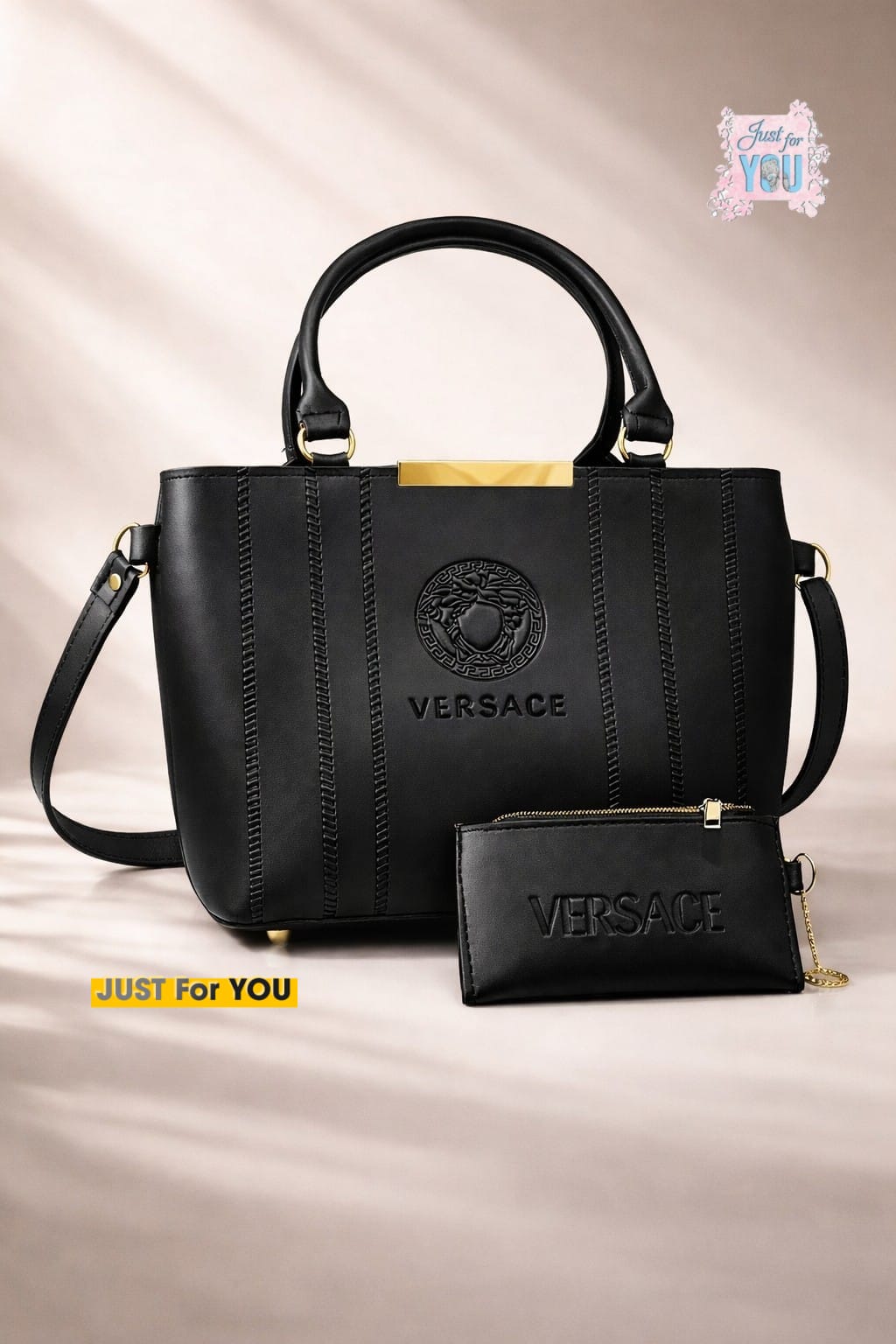 VERSACE 2 PC'S DOUBLE ZIPPER BAGS - HB007-1
