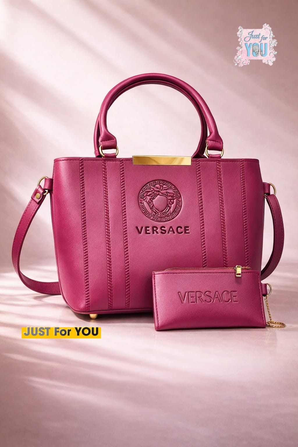 VERSACE 2 PC'S DOUBLE ZIPPER BAGS - HB007-3