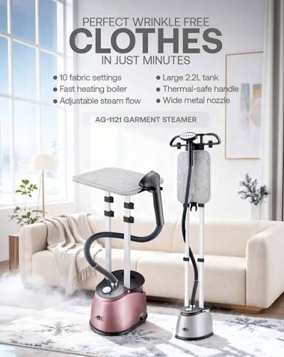 Anex Deluxe Standing Garment Steamer with Hanger (AG-1121) - Win Bachat