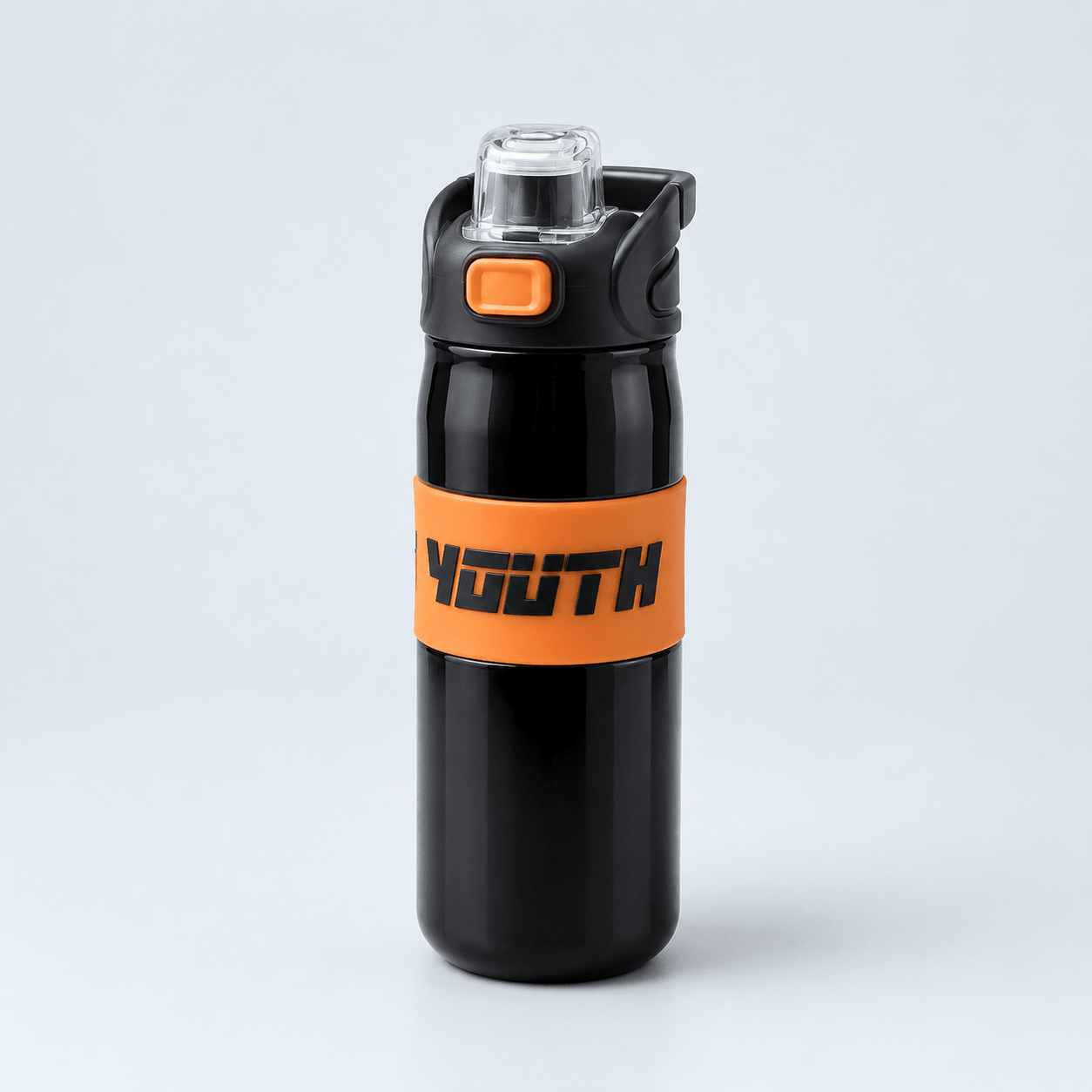 Black Push-Button Flip Top Bottle - Win Bachat