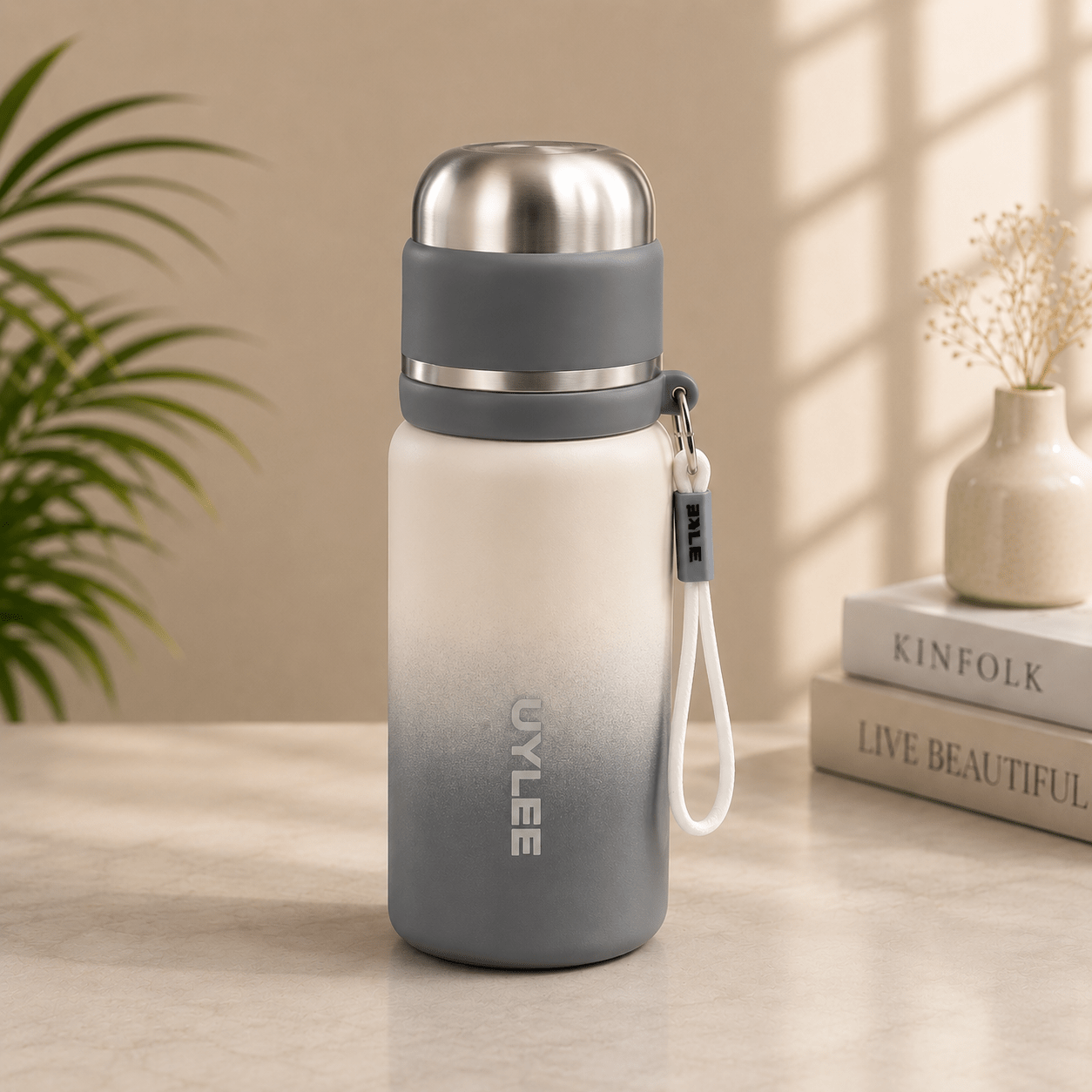 Charcoal Gradient Stainless Steel Bottle - Win Bachat