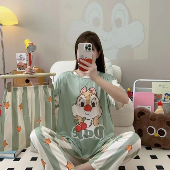 CUTE GIRLS 3 PCS NIGHTWEAR (THAILAND) - MALAI COTTON - Win Bachat