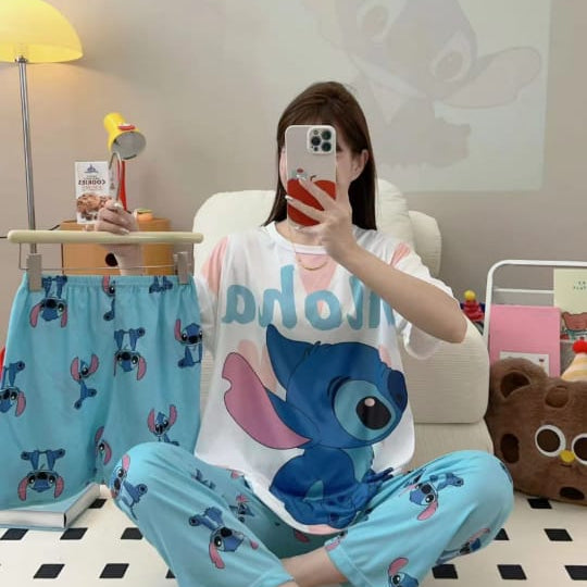 CUTE GIRLS 3 PCS NIGHTWEAR (THAILAND) - MALAI COTTON - Win Bachat