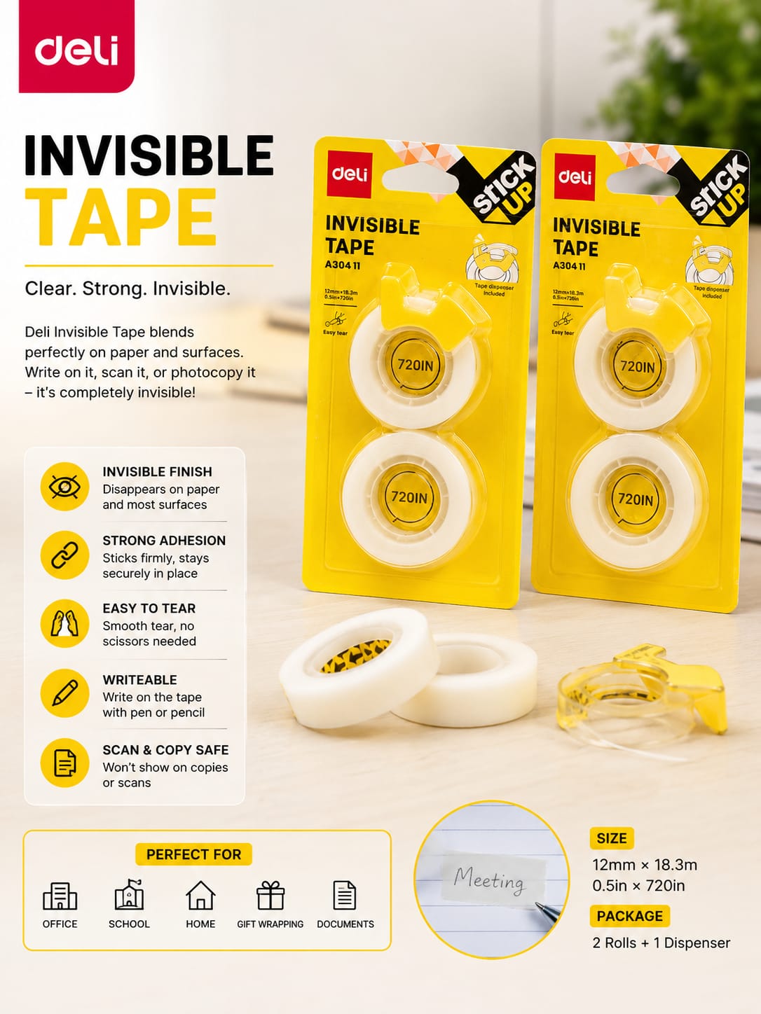 Deli Invisible Tape - Win Bachat