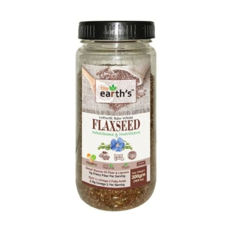 Earth's Flaxseeds 300gm Jar - Win Bachat