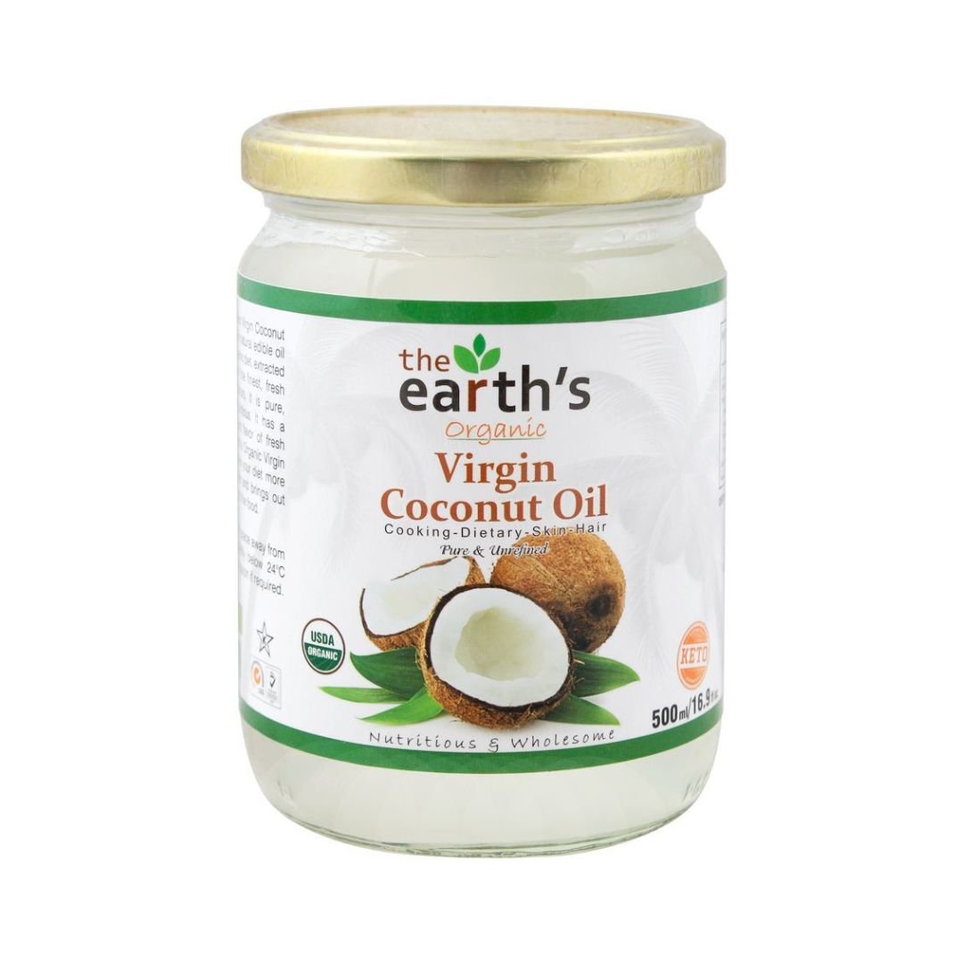 Earth's Organic Virgin Coconut Oil 500 ml - Win Bachat