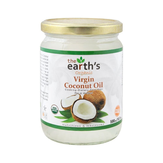 Earth's Organic Virgin Coconut Oil 500 ml - Win Bachat