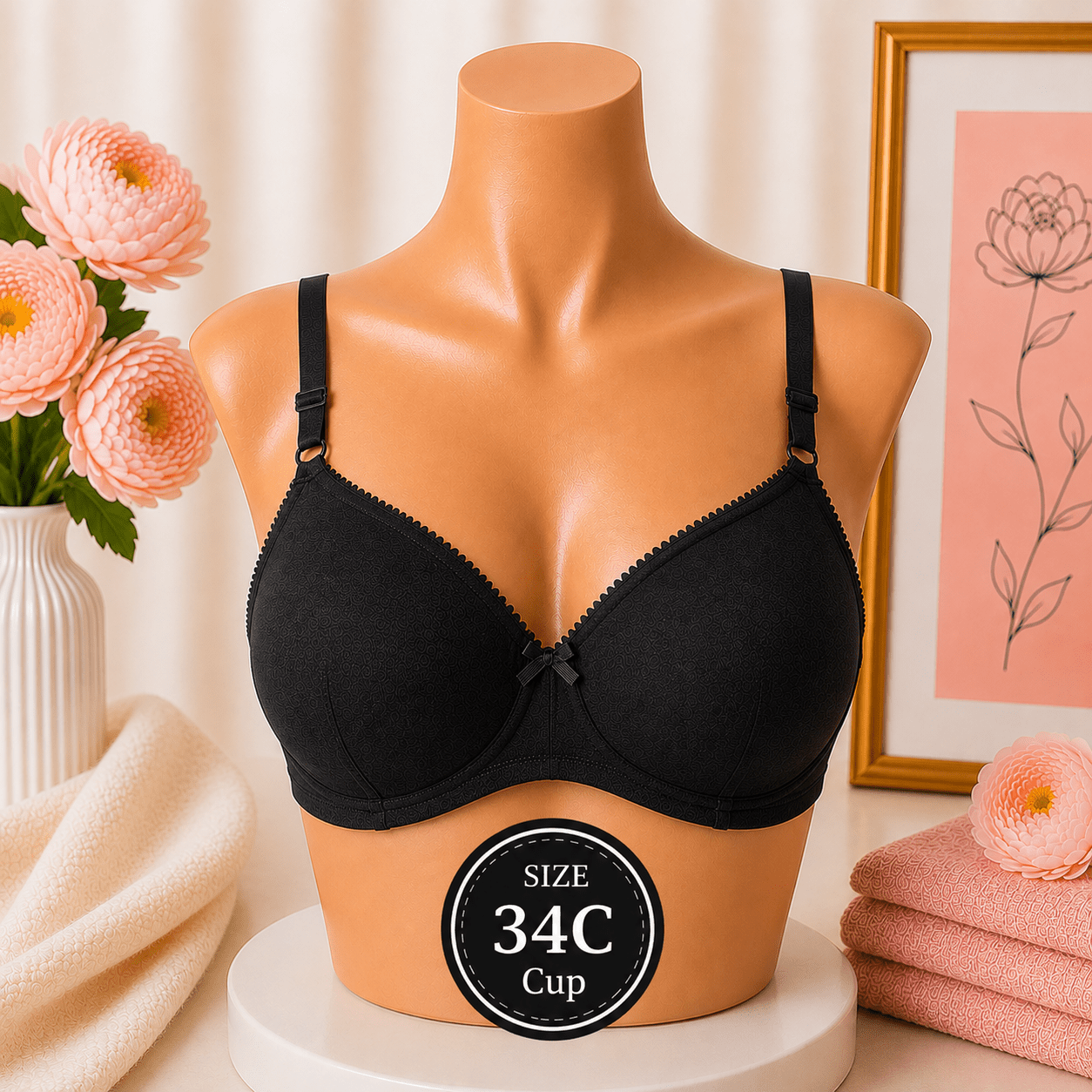 Everyday Comfort Cotton Bra - (34C Cup) - Win Bachat