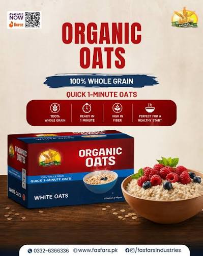 Fasfars Organic Oats Sachet 45g - Win Bachat