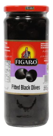 Figaro Pitted Black Olives 212g - Win Bachat