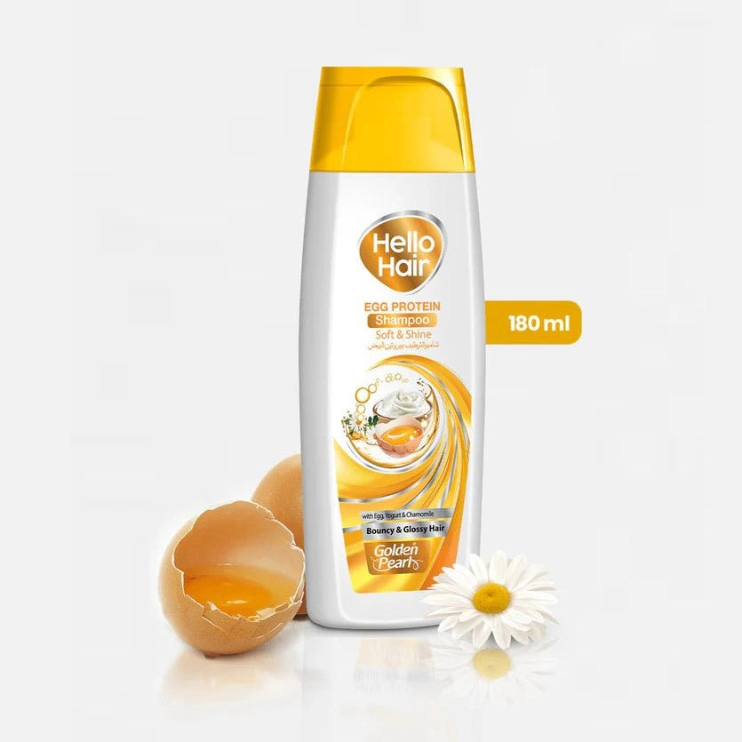 GOLDEN PEARL HELLO HAIR SHAMPOO - 180ml (Egg Protein) - Win Bachat