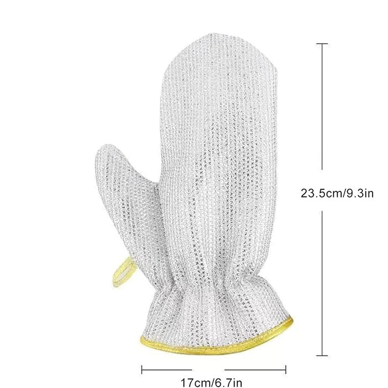 GRAY DISHWASH SCRUBBING GLOVES - Win Bachat