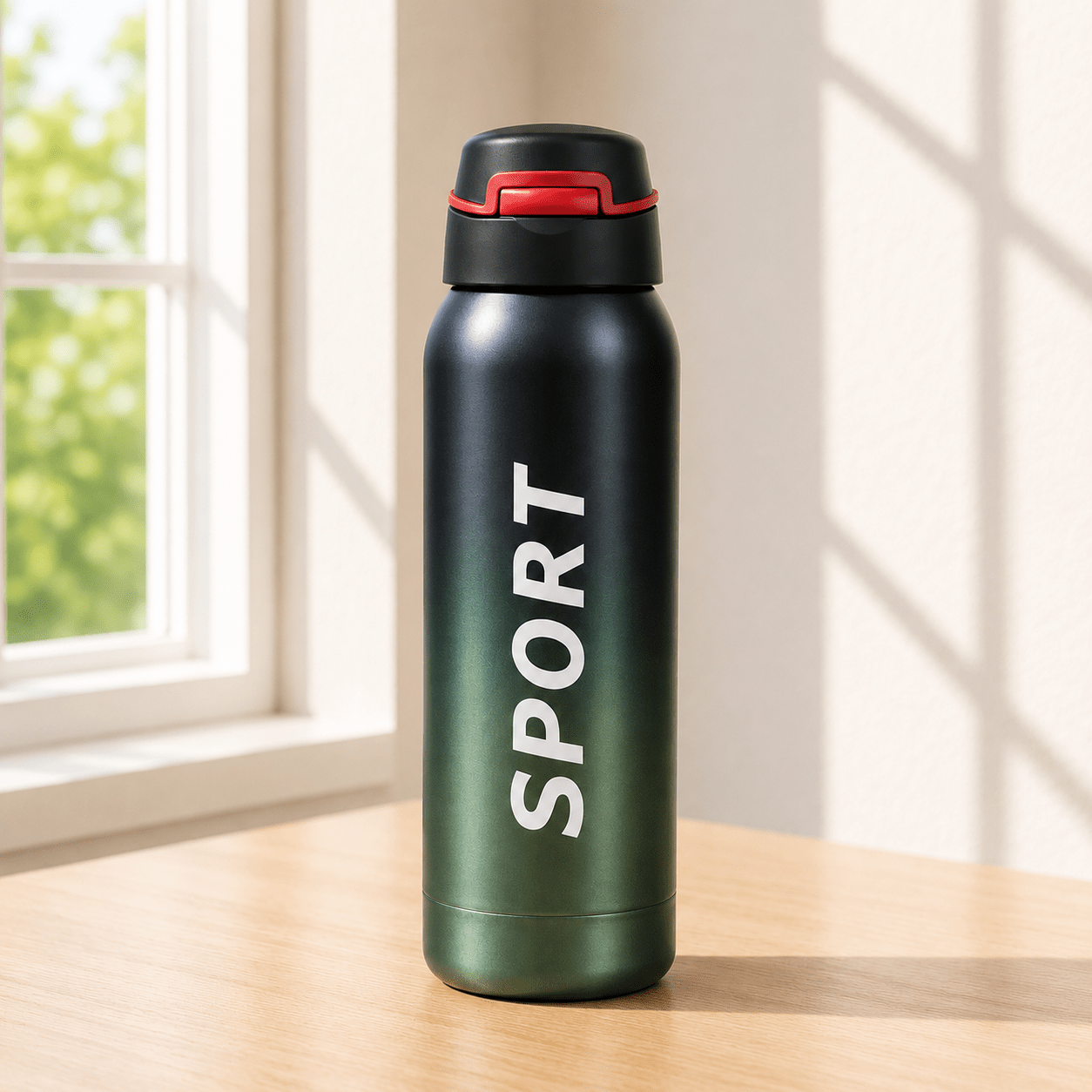 Green Insulated Sports Bottle - Win Bachat