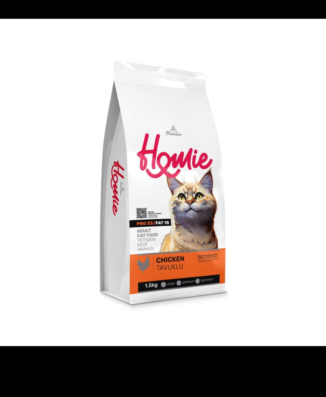 HOMIE SUPER PREMIUM LOW GRAIN KITTEN & MOTHER DRY CAT FOOD PRO 33 / FAT 15 (CHICKEN) - 1.5 KG - Win Bachat