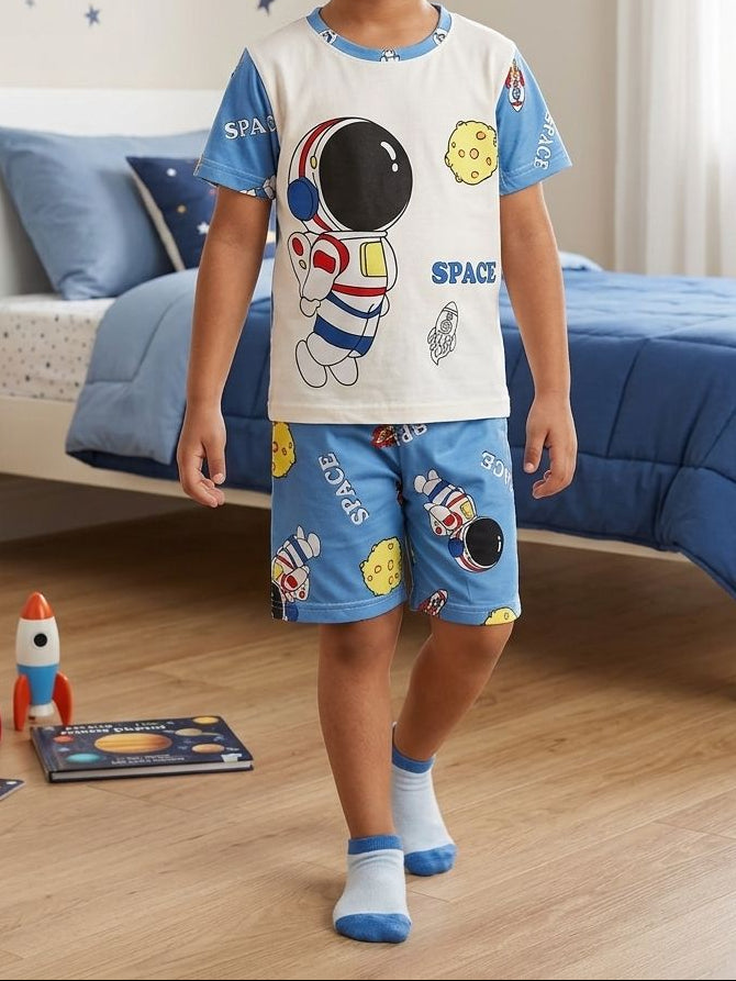 KIDS NIGHT FOR BABA WEAR SHIRT + SHORT - COTTON - Win Bachat