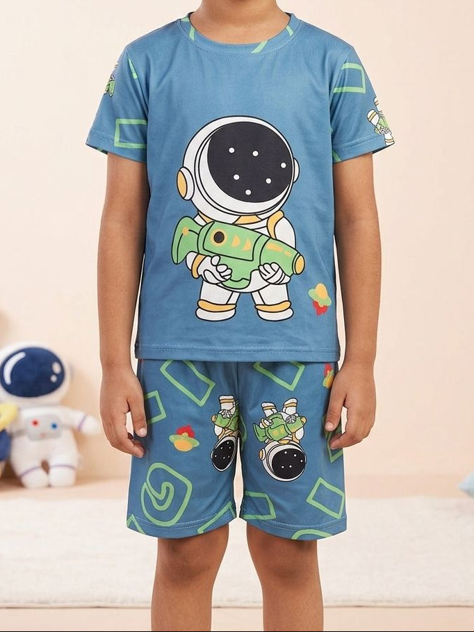 KIDS NIGHT FOR BABA WEAR SHIRT + SHORT - COTTON - Win Bachat