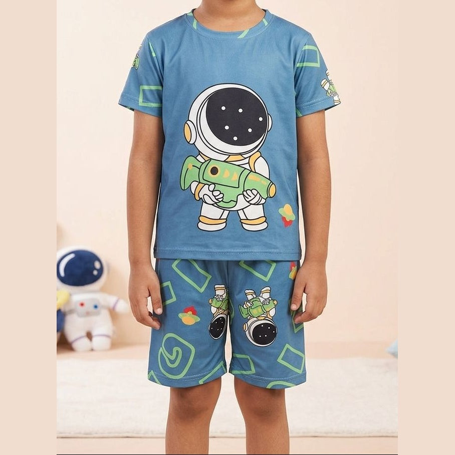 KIDS NIGHT FOR BABA WEAR SHIRT + SHORT - COTTON - Win Bachat