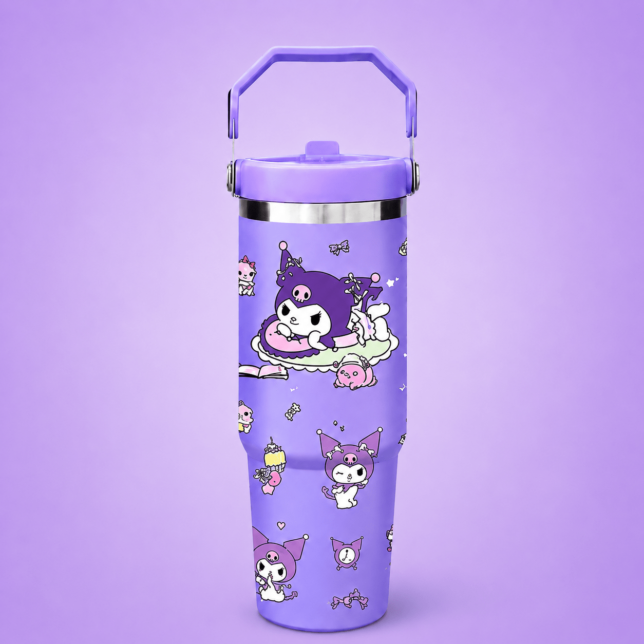 Kuromi Cartoon Print Insulated Tumbler – Dessert Design - Win Bachat