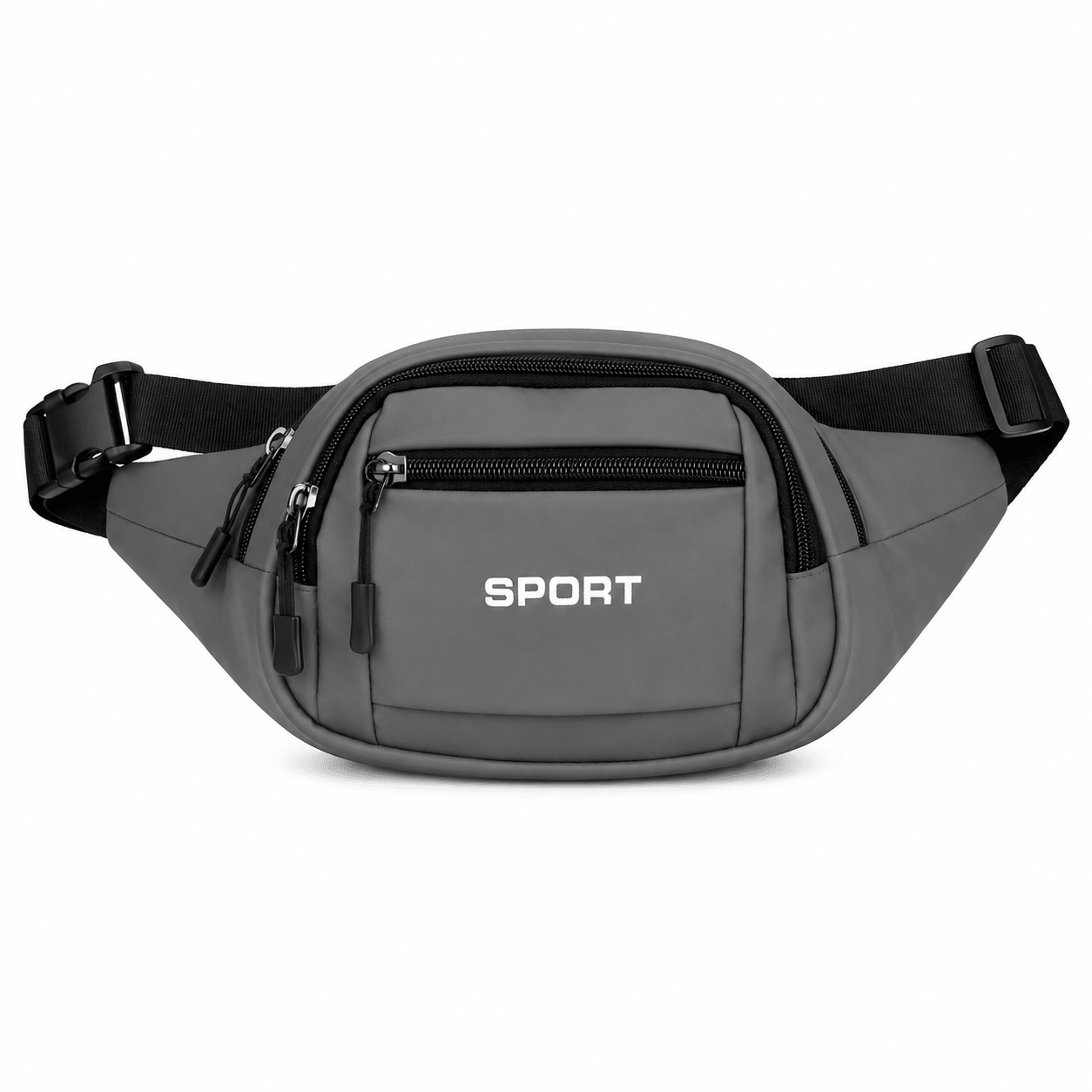 Mens Sport Waist Bag Stylish Nylon Fanny Pack - Gray - Win Bachat