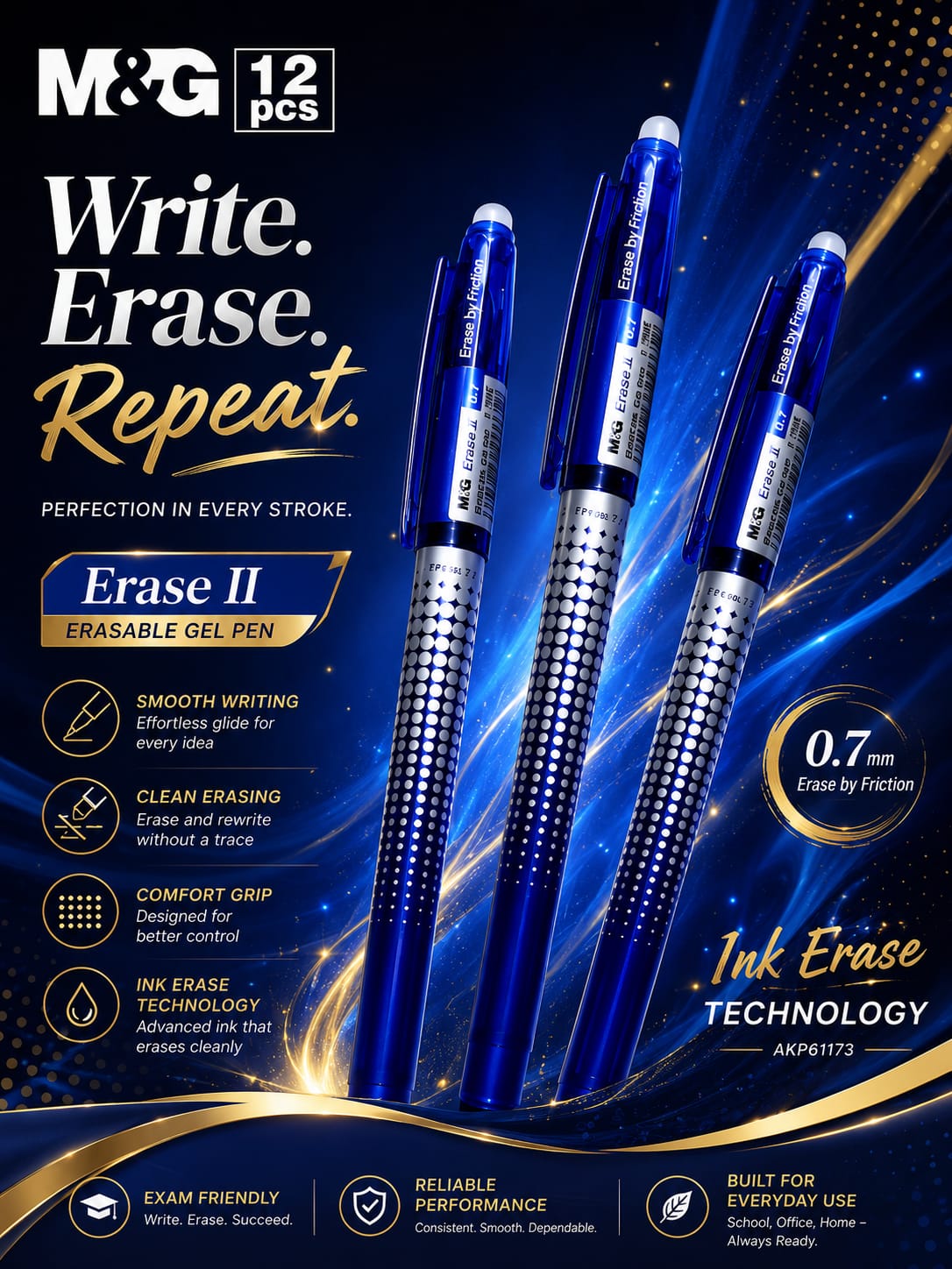 M&G Erase Able Gel Pen Each - Win Bachat