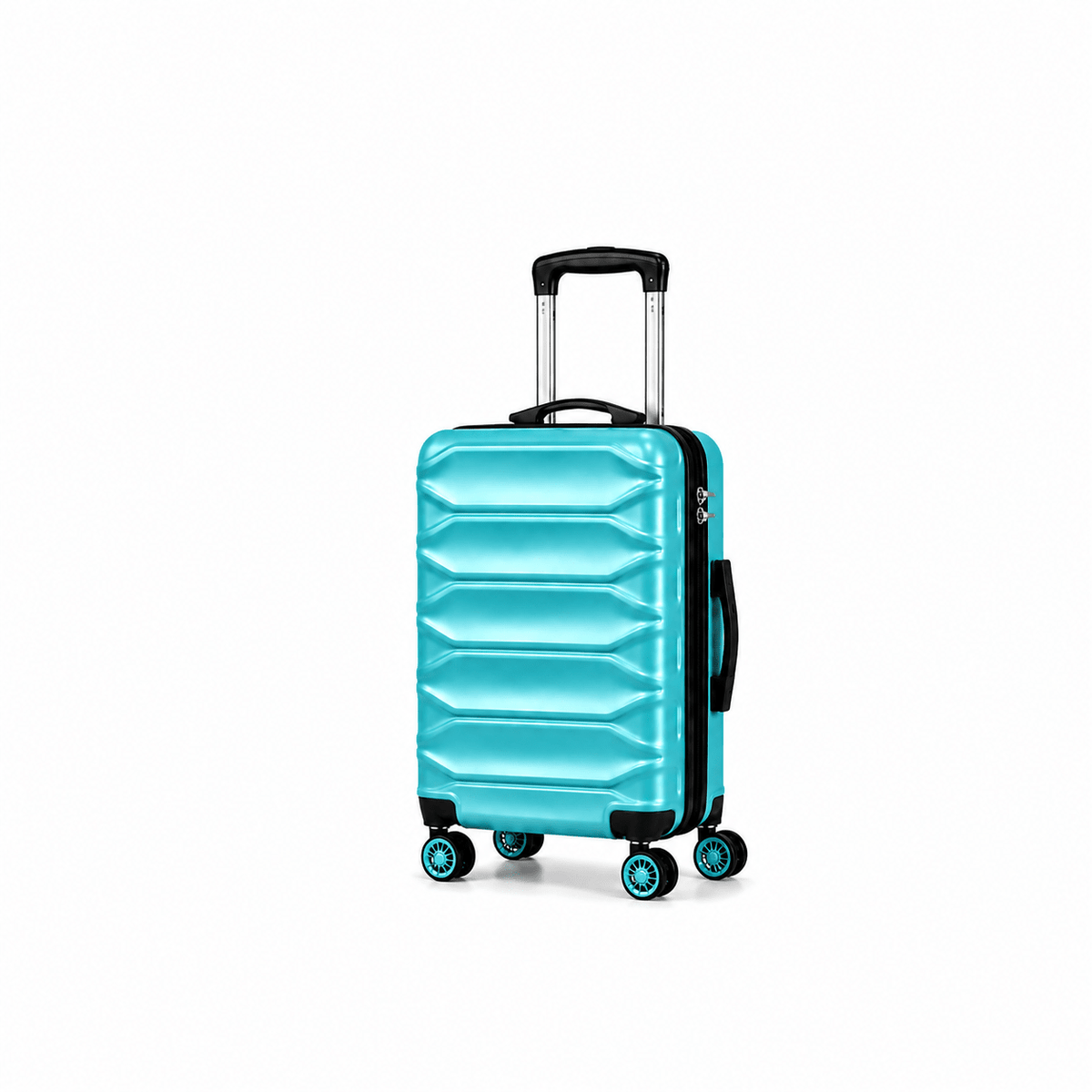 Modern Hard-Shell Spinner Suitcase - Light Blue - 20 Inch (Small) - Win Bachat