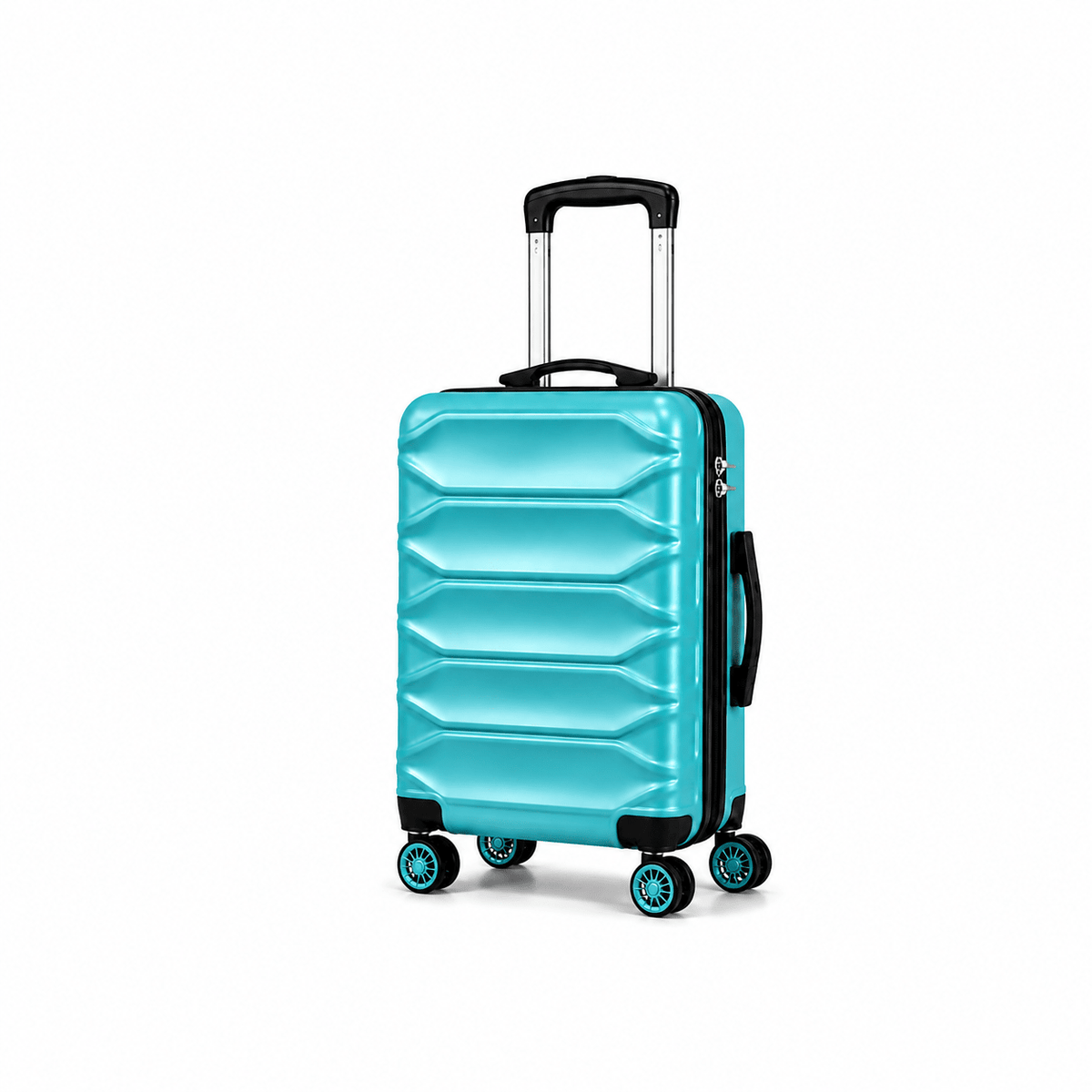 Modern Hard-Shell Spinner Suitcase - Light Blue - 24 Inch (Medium) - Win Bachat