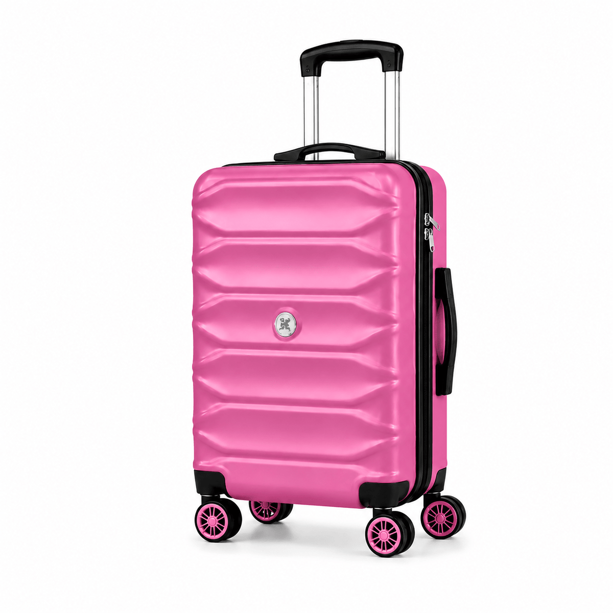 Modern Hard-Shell Spinner Suitcase - Metallic Pink - 24 Inch (Medium) - Win Bachat
