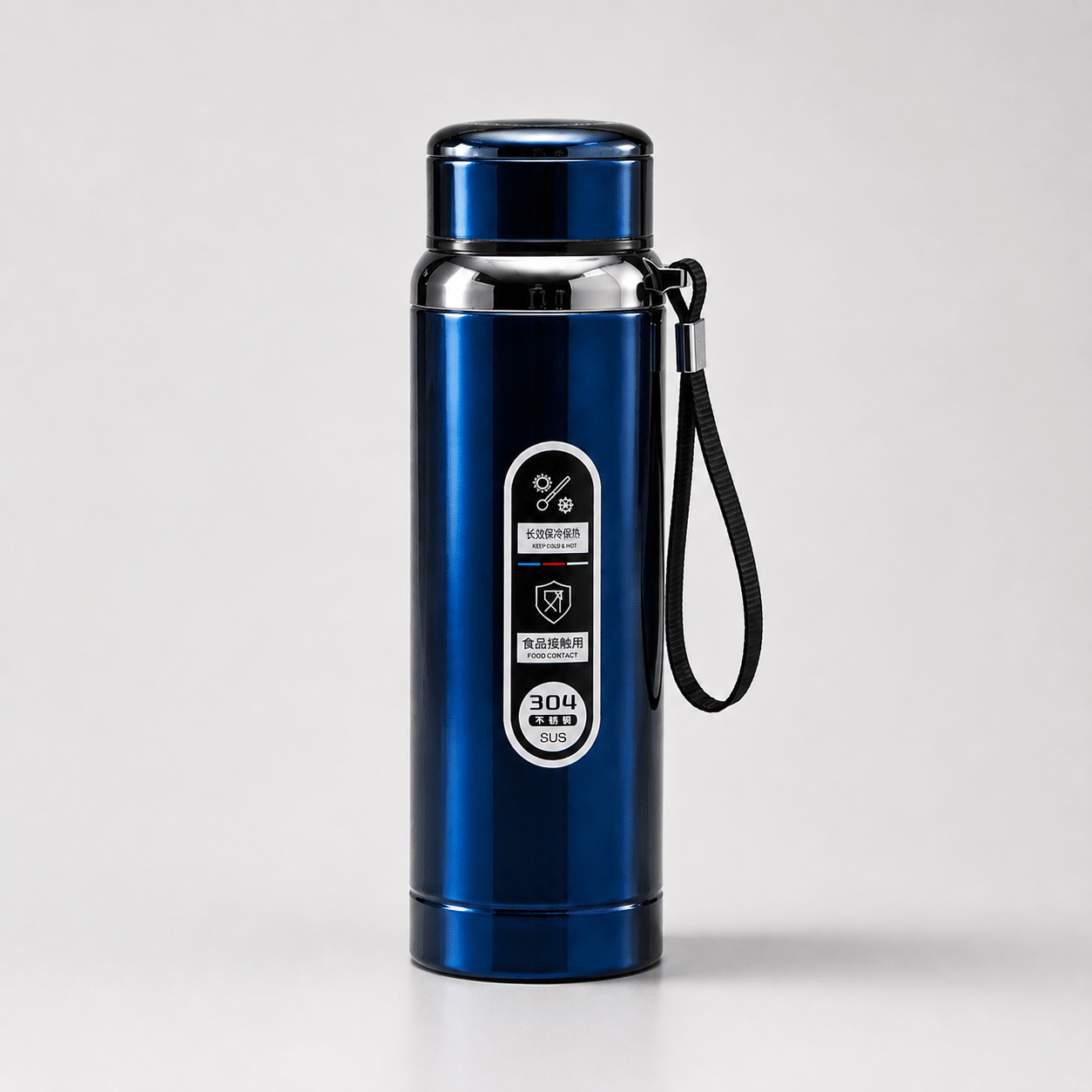 Navy Blue Premium Travel Vacuum Flask - Win Bachat