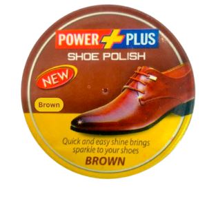 POWER PLUS SHOE POLISH - 20ml (BROWN) - Win Bachat