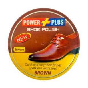 POWER PLUS SHOE POLISH - 44ml (BROWN) - Win Bachat