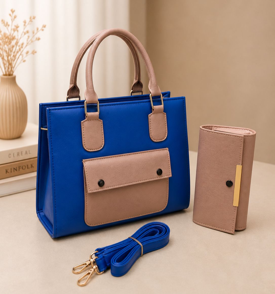 PREMIUM QUALITY LADIES 2 PC'S BAGS SET - HB014 - 3 - Win Bachat