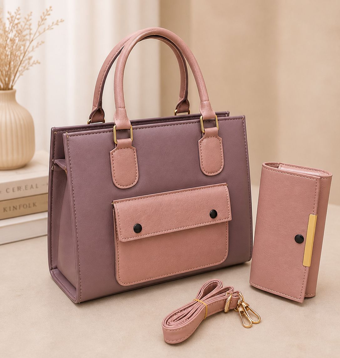 PREMIUM QUALITY LADIES 2 PC'S BAGS SET - HB014 - 7 - Win Bachat