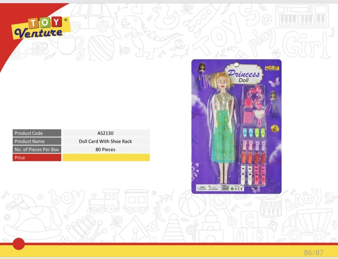 Princess Doll with Shoe & Beauty Accessories - AS2130 - Win Bachat