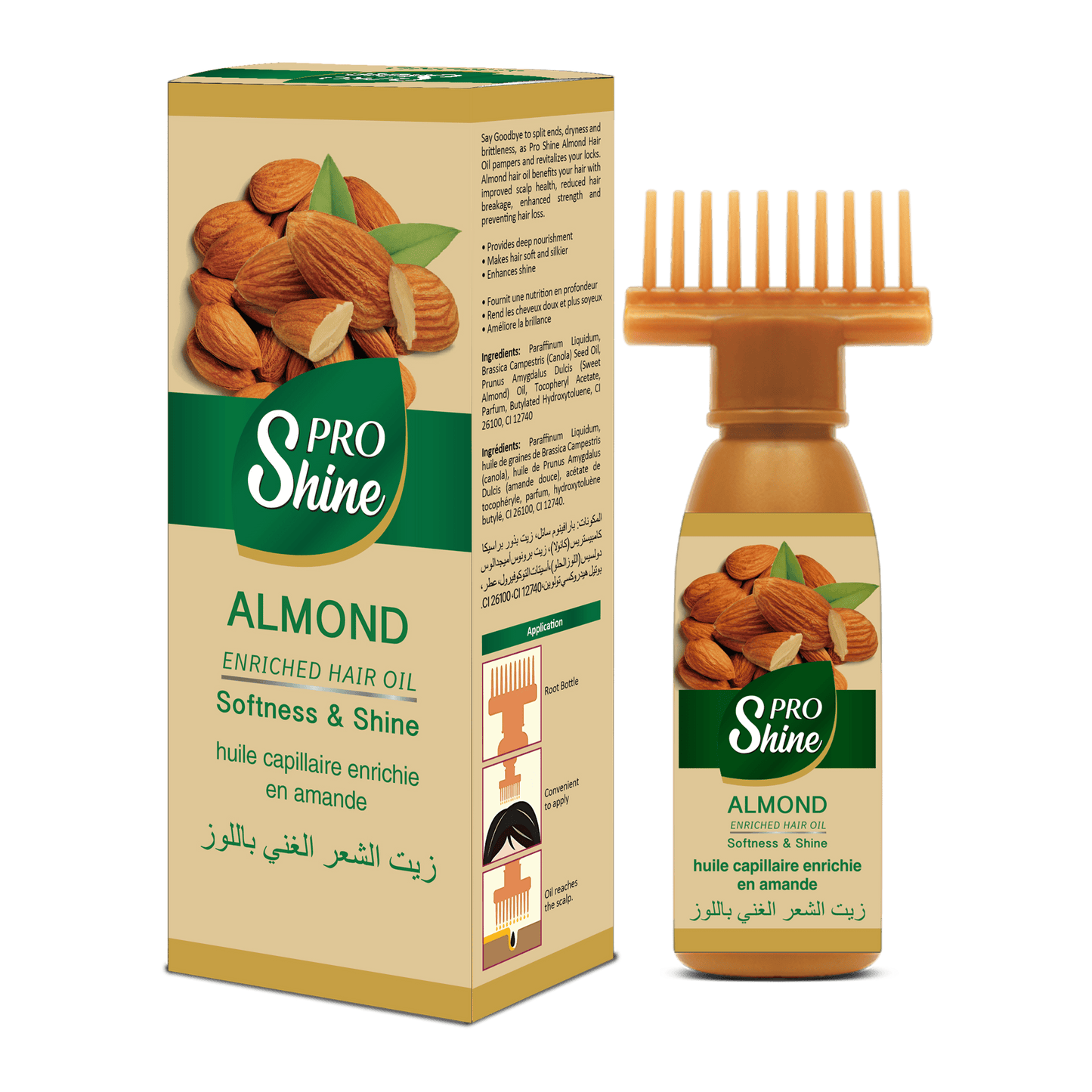 PRO SHINE HAIR OIL ALMOND - 120ml (WIN BACHAT) - Win Bachat