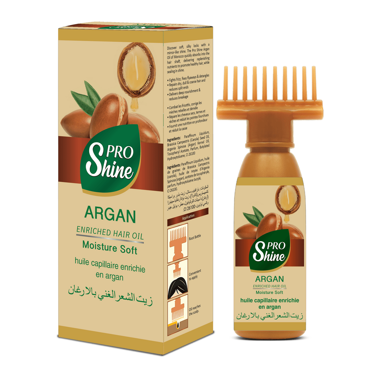 PRO SHINE HAIR OIL ARGAN - 120ml (WIN BACHAT) - Win Bachat