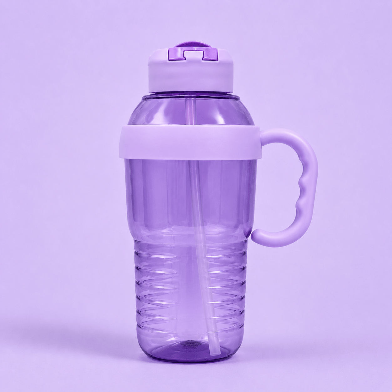 Purple Mug Handle Water Bottle - Win Bachat